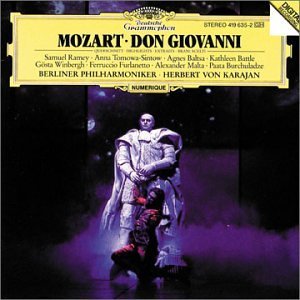 Mozart , Wolfgang Amadeus - Don Giovanni (Querschnitt) (Ramey, Tomowa-Sintow, Baltsa, Battle, Winbergh, Furlanetto, Malta, Burchuladze, Karajan)