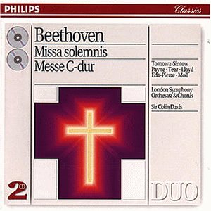 Beethoven , Ludwig van - Missa Solemnis / Messe C-Dur (Tomowa-Sintow, Payne, Tear, Lloyd, Eda-Pierre, Moll, Davis)