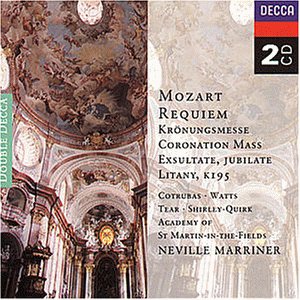 Mozart , Wolfgang Amadeus - Geistliche Werke: Requiem; Krönungsmesse; Coronation Mass; Exsultate, Jubilate; Litany, K195 (Cotrubas, Watts, Tear, Shirley-Quirk, Marriner)