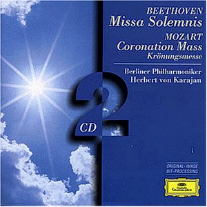 Karajan , Herbert von & BP - Beethoven: Missa Solemnis (Janowitz, Ludwig, Wunderlich, u.a.) / Mozart: Coronation Mass (Krönungsmesse) (Tomowa-Sintow, Baltsa, Krenn, van Dam, Schol