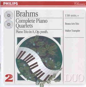 Brahms , Johannes - Sämtliche Klavierquartette / Klaviertrio A-Dur (Beaux Arts Trio, Trampler)