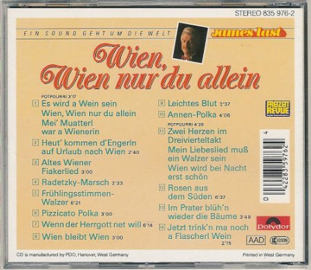 James Last - Wien,Wien nur du allein