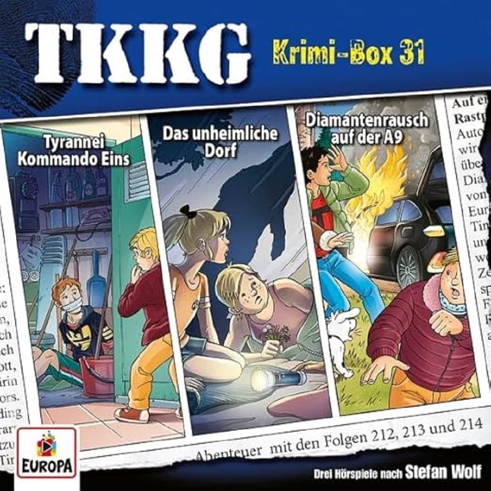 TKKG - Krimi-Box 31 (Tyrannei Kommando Eins / Das unheimliche Dorf / Diamantenrausch auf der A9)