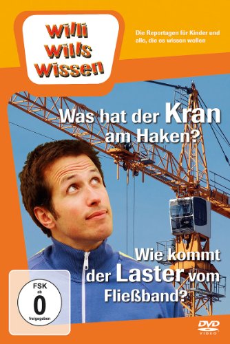 - Was hat der Kran am Haken?/Wie kommt der Laster vom Fließband?
