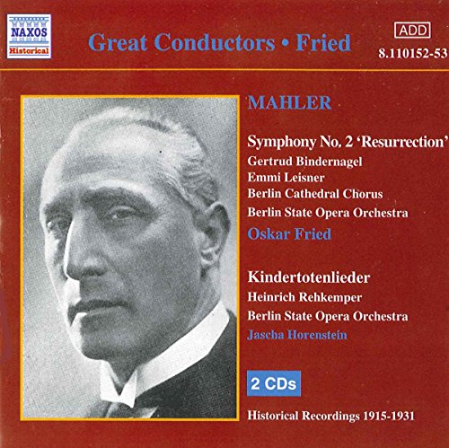 Mahler , Gustav - Symphony No. 2 'Resurrection' (Bindernagel, Leisner, Fried) / Kindertotenlieder (Rehkemper, Horenstein)