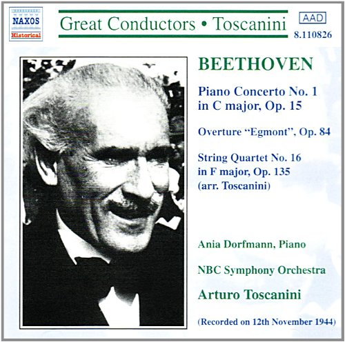 Beethoven , Ludwig van - Piano Concerto No. 1, String Quartett No. 16 usw. (Great Conductors, Toscanini)