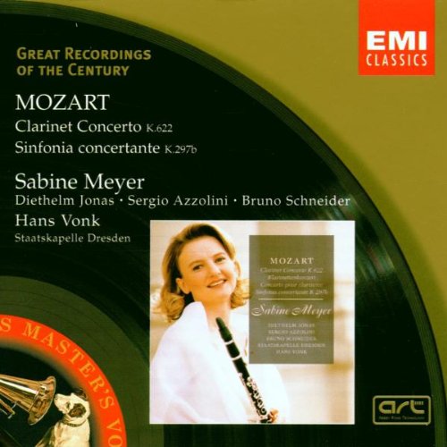 Meyer , Sabine - Mozart: Clarinet Concerto K.622 / Sinfonia Concertante K.297b (Meyer, Jonas, Azzolini, Schneider, Vonk) (Great Recordings of the Century)