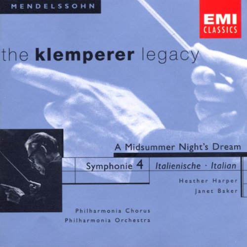 Mendelssohn , Felix - A Midsummer Night's Dream / Symphonie 4 'Italian' (Harper, Baker, Klemperer) (The Klemperer Legacy)