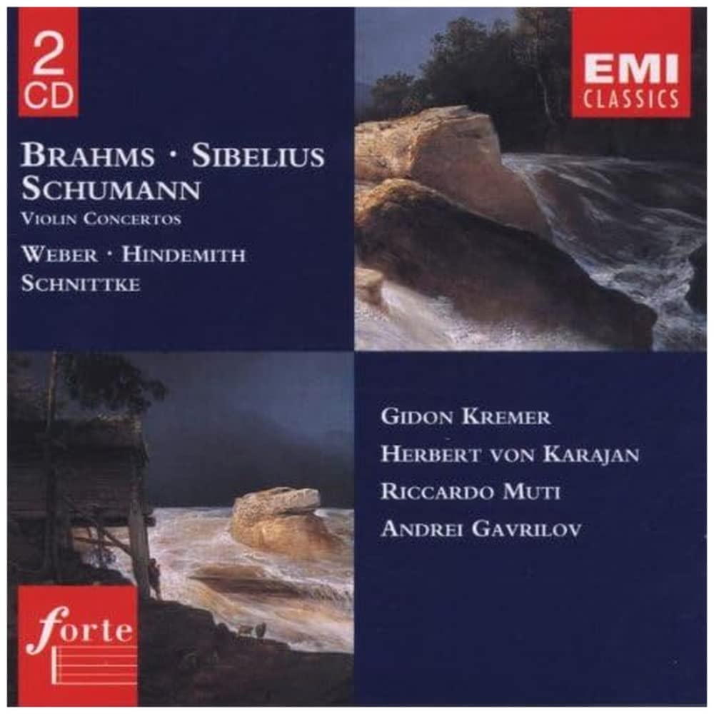 Kremer & Karajan & Muti & Gavrilov - Violin Concertos By Brahms, Sibelius, Schumann, Weber, Hindemith, Schnittke