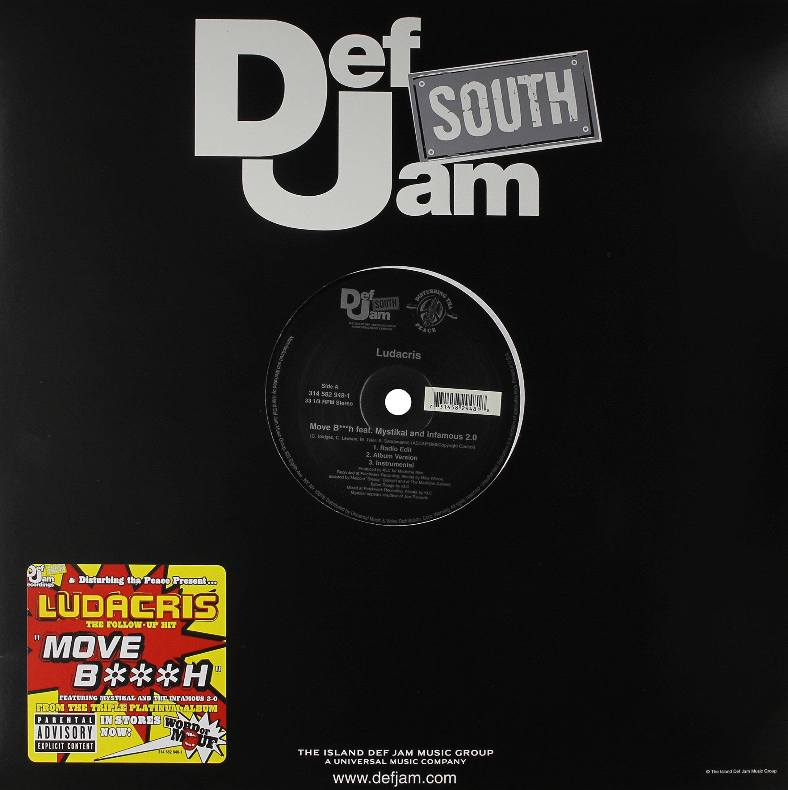 Ludacris - Move B***h / Keep It On The Hush (12'') (Maxi) (Vinyl)