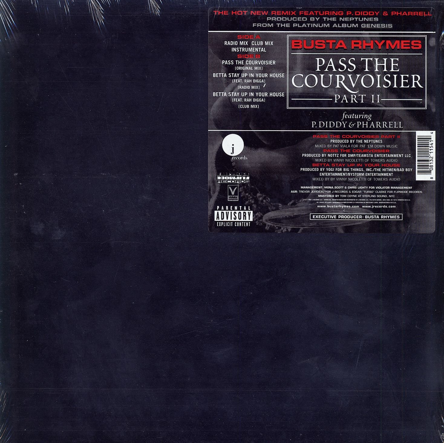 Busta Rhymes - Pass The Courvoisier Part II (Featuring P. Diddy & Pharrell) (12'') (Maxi) (Vinyl)
