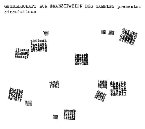 Gesellschaft zur Emanzipation des Samples - Circulation