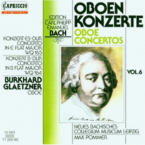 Bach , Carl Philipp Emanuel - Oboenkonzerte 6, Wq 164 und 165 (Glaetzner)