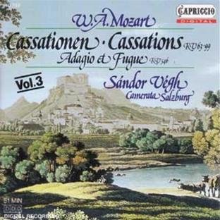 Mozart , Wolfgang Amadeus - Cassationen/Cassations KV 63, 99 / Adgio Et Fugue KV 546 (Vegh)