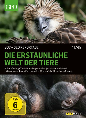 DVD - 360 Grad - GEO Reportage: Die erstaunliche Welt der Tiere [4 DVDs]