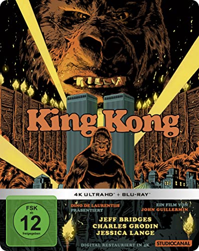 Bridges, Jeff, Lange, Jessica, Grodin, Charles, Randolph, John, Auberjonois, Rene, Lauter, Ed, Guillermin, John, Bridges, Jeff, Lange, Jessica - King Kong - Limited Steelbook Edition (4K Ultra HD) (+ Blu-ray)