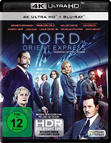 Branagh, Kenneth, Depp, Johnny, Pfeiffer, Michelle, Ridley, Daisy, Pena, Michael, Cruz, Penelope, Gordon, Mark, Dafoe, Willem, Dench, Dame Judi, Gad, Josh, Jacobi, Derek, Branagh, Kenneth, Christie, A - Mord im Orient Express (4K Ultra-HD) (+ Blu-ray 2D)