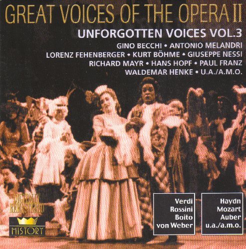 Sampler - Great Voices Of The Opera 2 - Unforgotten Voices 3