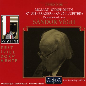 Mozart , Wolfgang Amadeus - Symphonie D-Dur KV 504 Prager / Symphonie C-Dur KV 551 Jupiter (Sandor Vegh)