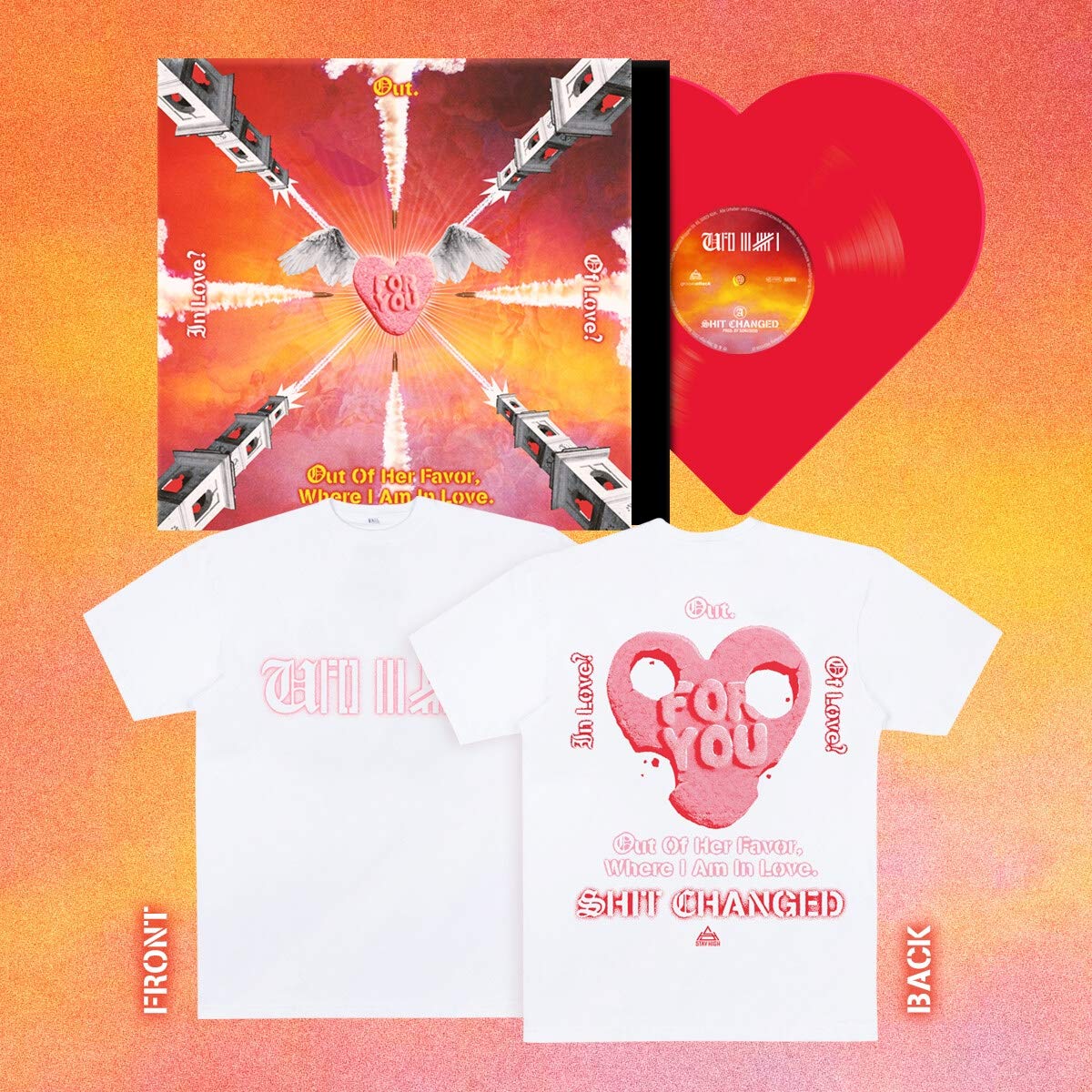 Ufo361 - Shit Changed (12'') (Maxi) (Heart-Shape Disc) (Red) (Vinyl)
