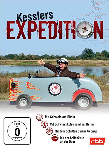 DVD - Kesslers Expedition Box 5 Michael Kessler Mit Schwein am Rhein, Mit Schwimmkufen rund um Berlin, Mit der Seifenkiste an der Oder, Mit dem Schlitten durchs Gebirge, (4er DVD Box)