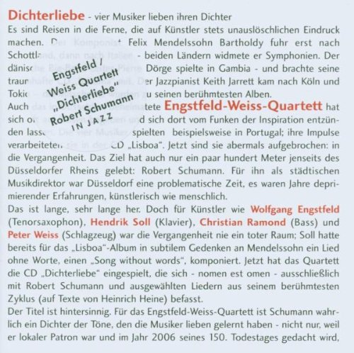 Engstfeld, Weiss-Quartett - Dichterliebe,Robert Schumann