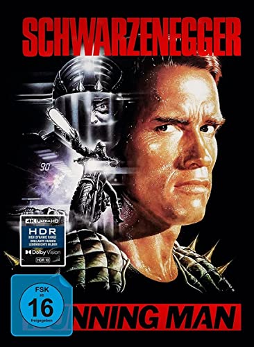 Schwarzenegger, Arnold, Alonso, Maria Conchita, Dawson, Richard, Glaser, Paul Michael, Schwarzenegger, Arnold, Alonso, Maria Conchita - Running Man - 3-Disc Limited Collector's Edition im Mediabook (UHD Blu-ray + Blu-ray + Bonus-Blu-ray)