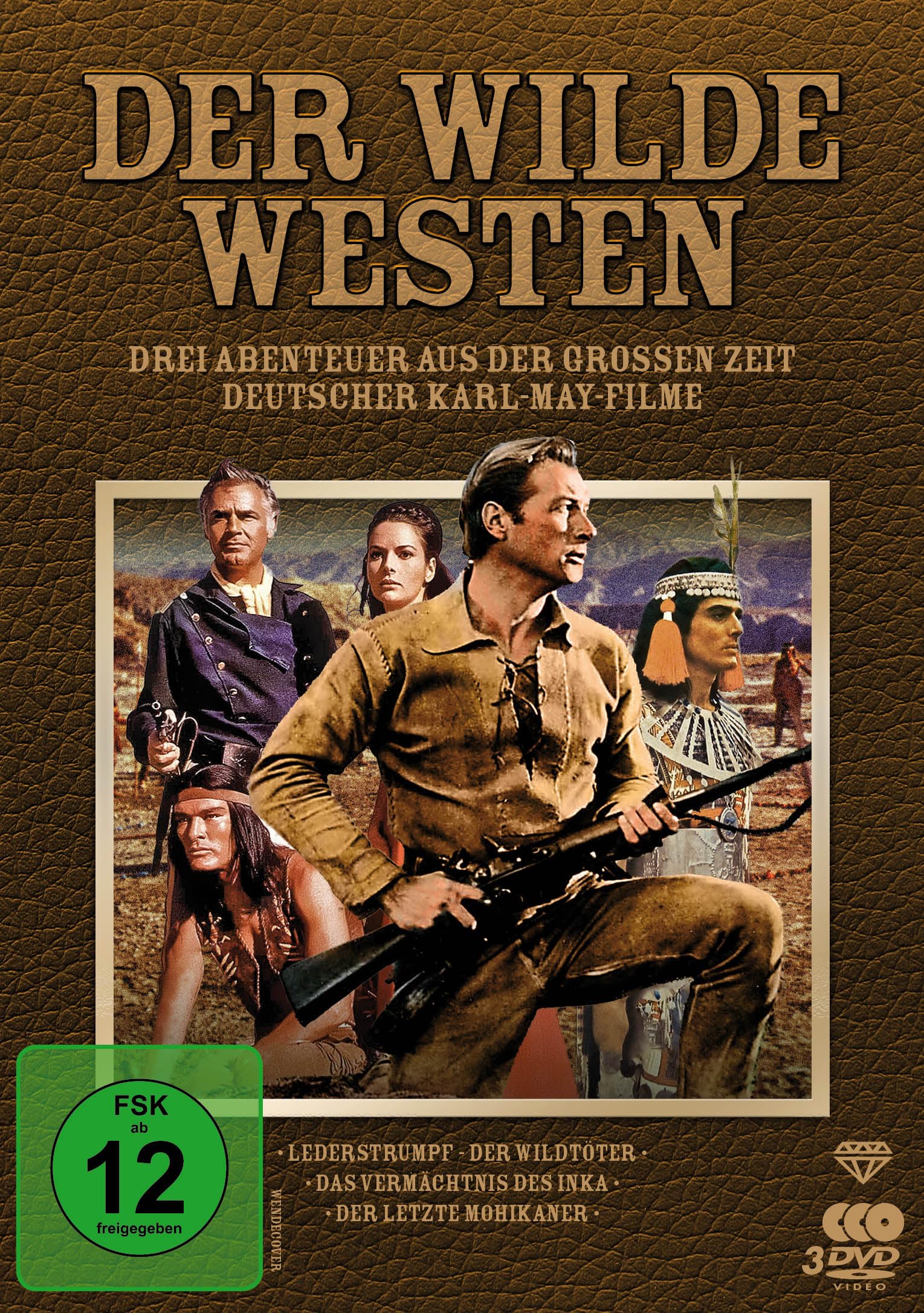 DVD - Der Wilde Westen - Drei Abenteuer aus der großen Zeit deutscher Karl-May-Filme (Lederstrumpf / Das Vermächtnis des Inka / Der leztze..)