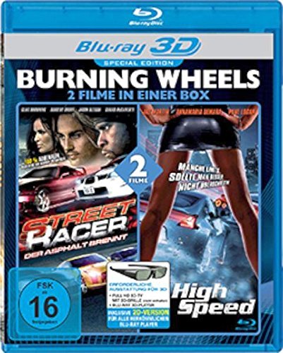 Double Feature-2 Filme In Einer Box - Burning Wheels: Street Racer/High Speed  (inkl. 2D-Version) [3D Blu-ray]