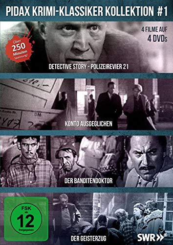 DVD - Pidax Krimi-Klassiker Kollektion 1 ( Detective Story - Polizeirevier 21 / Konto Ausgeglichen / Der Banditendoktor / Der Geisterzug)