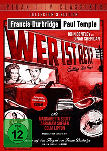 - Francis Durbridge: Paul Temple - Wer ist Rex? (Calling Paul Temple) - Collector's Edition / Hochspannende Durbridge-Verfilmung mit umfangreichem ... Kurzgeschichte (Pidax Film-Klassiker)