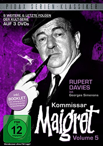  - Kommissar Maigret, Vol. 5 / Die letzten 9 Folgen der legendären Kultserie mit Rupert Davies nach dem Romanen von Georges Simenon (Pidax Serien-Klassiker) [3 DVDs]