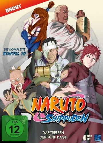 DVD - Naruto Shippuden - Staffel 10: Das Treffen der fünf Kage, Episoden 417-442 (Uncut) [4 DVDs]