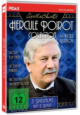 DVD - Agatha Christie: Hercule Poirot-Collection / Drei spannende Spielfilme mit Peter Ustinov (Mord à la Carte +Tödliche Parties + Mord mit verteilten Rollen) (Pidax-Film-Klassiker)