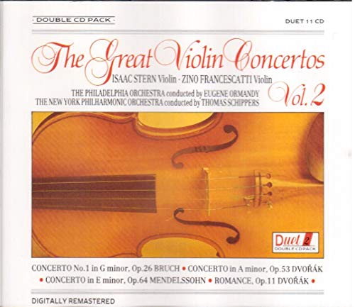 Stern , Isaac / Francescatti , Zino - The Great Violin Concertos By Bruch: Concerto No. 1 / Dvorak: Concerto In A Minor, Op. 53 / Mendelssohn: Concerto In E Minor, Op. 64 / Dvorak: Romance