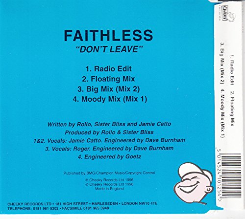 Faithless - Don't leave (Maxi)