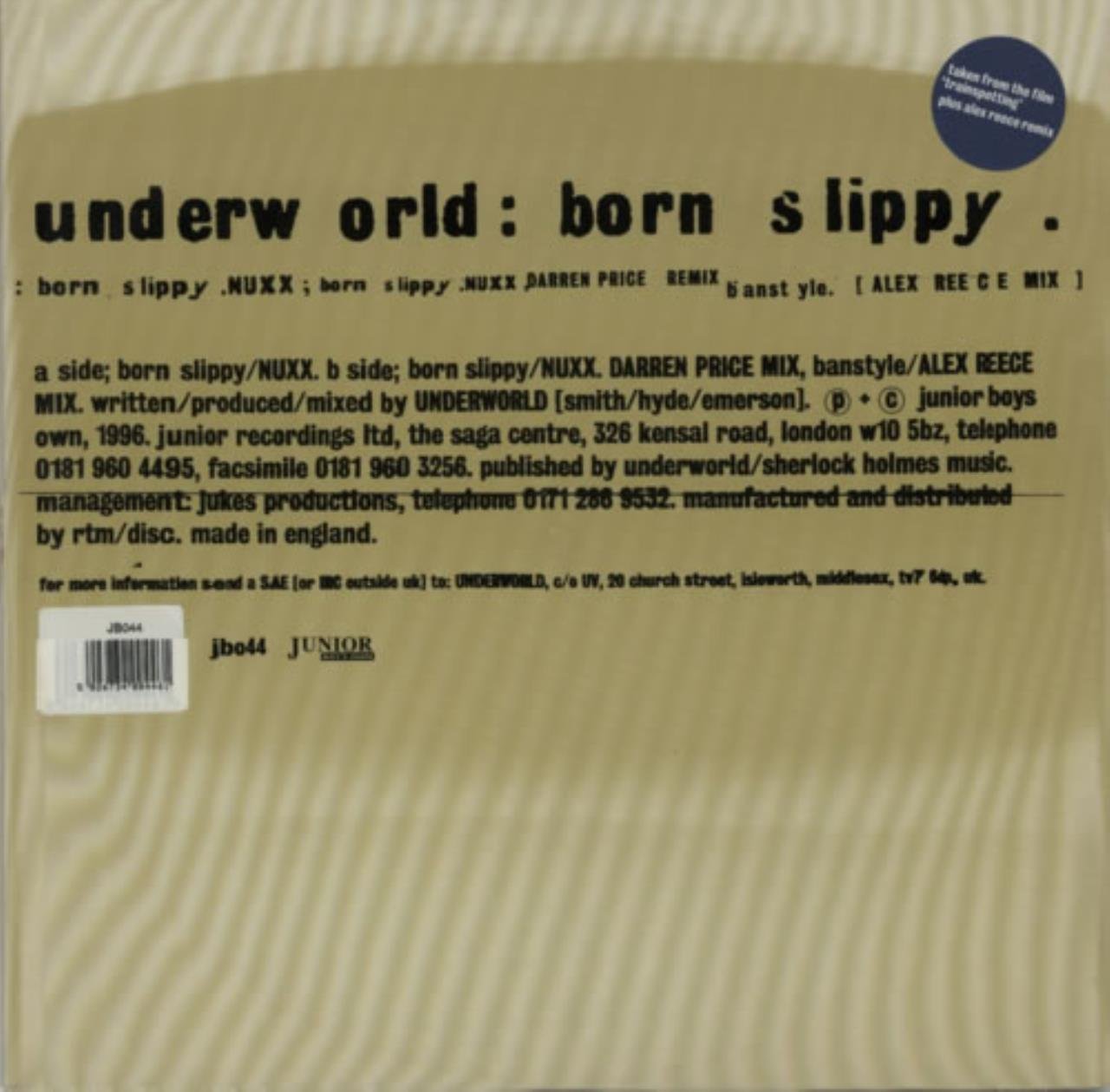 Underworld - Born Slippy (12'') (Maxi) (Vinyl)
