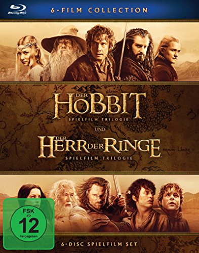 Blu-ray - Mittelerde Collection (Der Hobbit Spielfilm Trilogie / Der Herr der Ringe Spielfilm Trilogie) (6-Disc Set) 