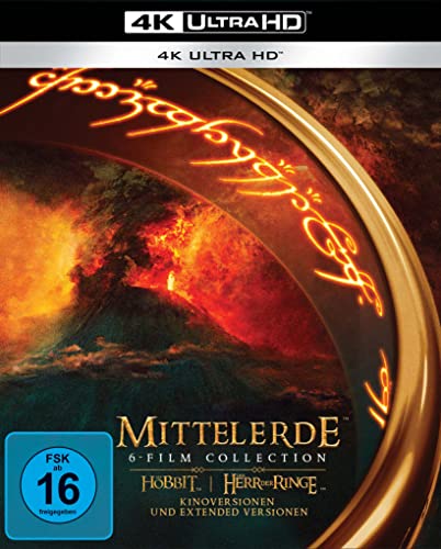 Blu-ray - Mittelerde 6-Film Collection: Der Hobbit / Der Herr der Ringe Ultra HD (Kinoversionen & Extended Versionen) (15-Blu-ray Set)