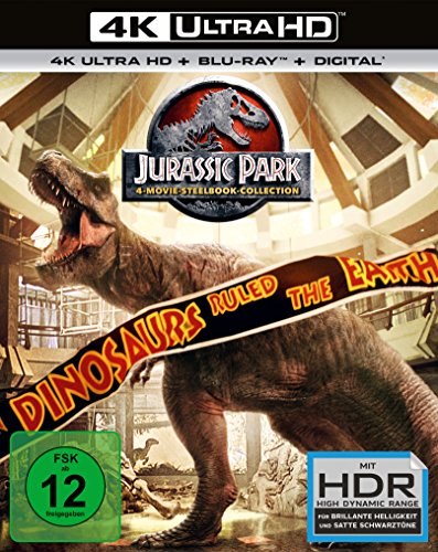  - Jurassic Park 1-3 + Jurassic World - 4 Movie limited UHD Steelbook Collection [Blu-ray]