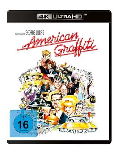 Dreyfuss, Richard, Howard, Ron, Le Mat, Paul, Smith, Charles Martin, Ford, Harrison, Hopkins, Bo, Clark, Candy, Williams, Cindy, Howard, Ronny, Philips, Mackenzie, Jack, Wolfman, Onko, Yann, Lucas, Ge - American Graffiti (4K Ultra HD) [Blu-ray]