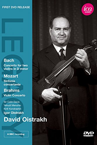 Oistrakh , David - Bach: Concerto For Two Violins In D Minor / Mozart: Sinfonia Concertante / Brahms: Violin Concerto (Davis, Menuhin, Kondrashin) (DVD)