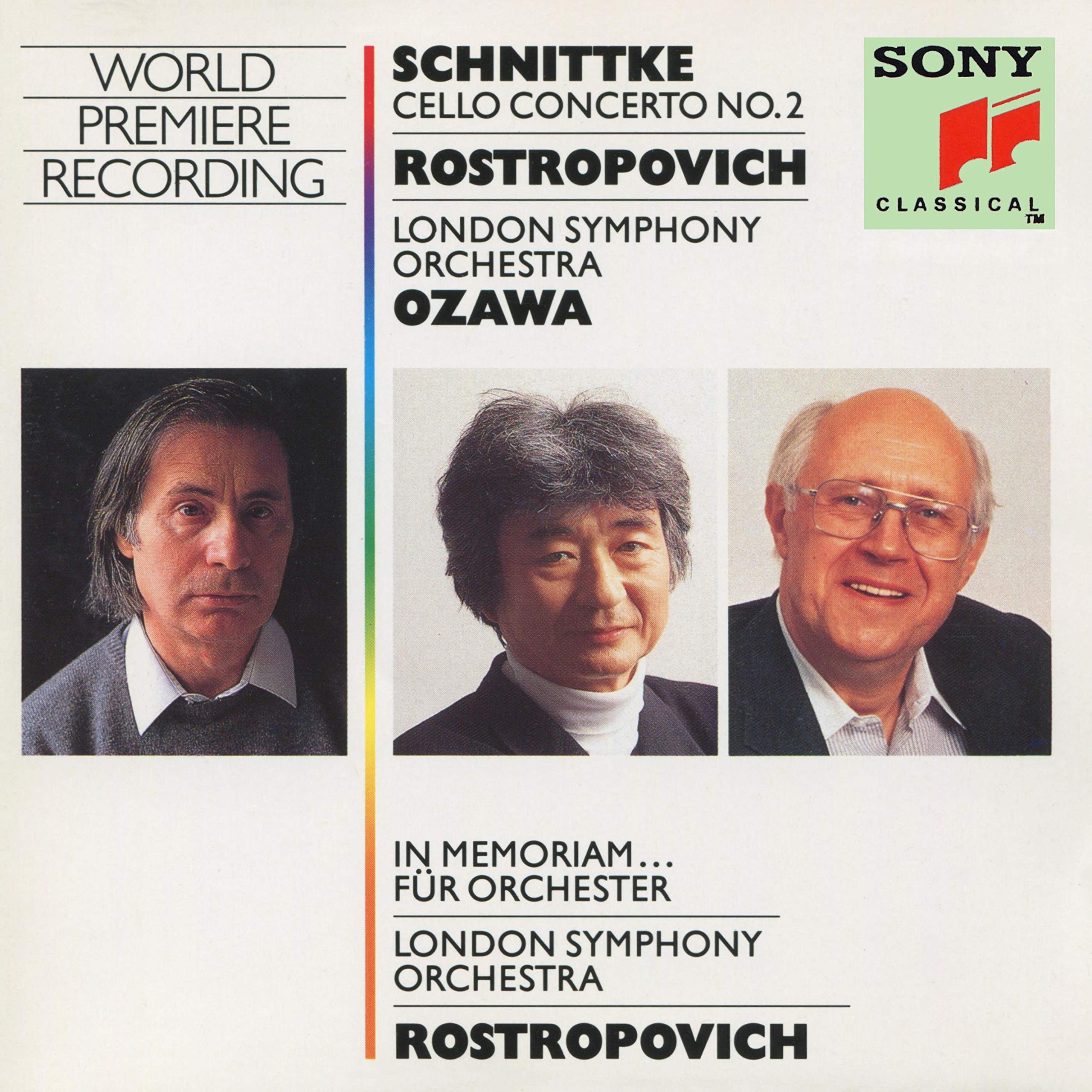 Schnittke , Alfred - Cello Concerto No. 2 / In Memoriam... (Rostropovich, Ozawa)