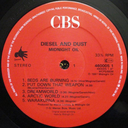 Midnight Oil - Diesel And Dust (86/87) (Vinyl)