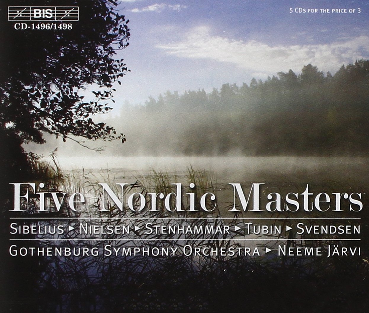 Järvi , Neeme & Gothenburg Symphony Orchestra   - Five Nordic Masters: Sibelius, Nielsen, Stenhammer, Tubin, Svendsen