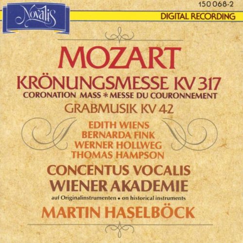 Mozart , Wolfgang Amadeus - Krönungsmesse KV317 / Grabmusik KV 42 (Haselböck, Wiens, Fink)