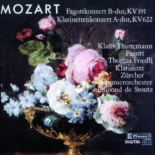 Mozart , Wolfgang Amadeus - Fagottkonzert B-Dur, KV 191 / Klarinettenkonzert A-Dur, KV 622 (Thunemann, Friedli, ZKO, De Stoutz)