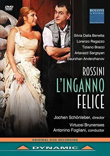 Artavazd Sargsyan, Silvia Dalla Benetta, Baurzhan Anderzhanov, Tiziano Bracci, Lorenzo Regazzo, Tommaso Dionis, Virtuosi Brunenses, Gioachino Rossini, Antonino Fogliani, Jochen Schönleber, Philippe Oh - Rossini: L'Inganno Felice (Rossini in Wildbad, 2015) [DVD]