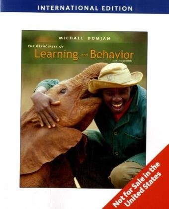 - The Principles of Learning and Behavior