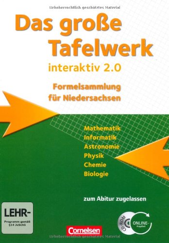  - Das große Tafelwerk interaktiv 2.0 - Niedersachsen: Das Große Tafelwerk interaktiv 2.0